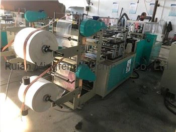 Eldobható kézikesztyűk készítő gép kétrétegű PE műanyag kesztyű